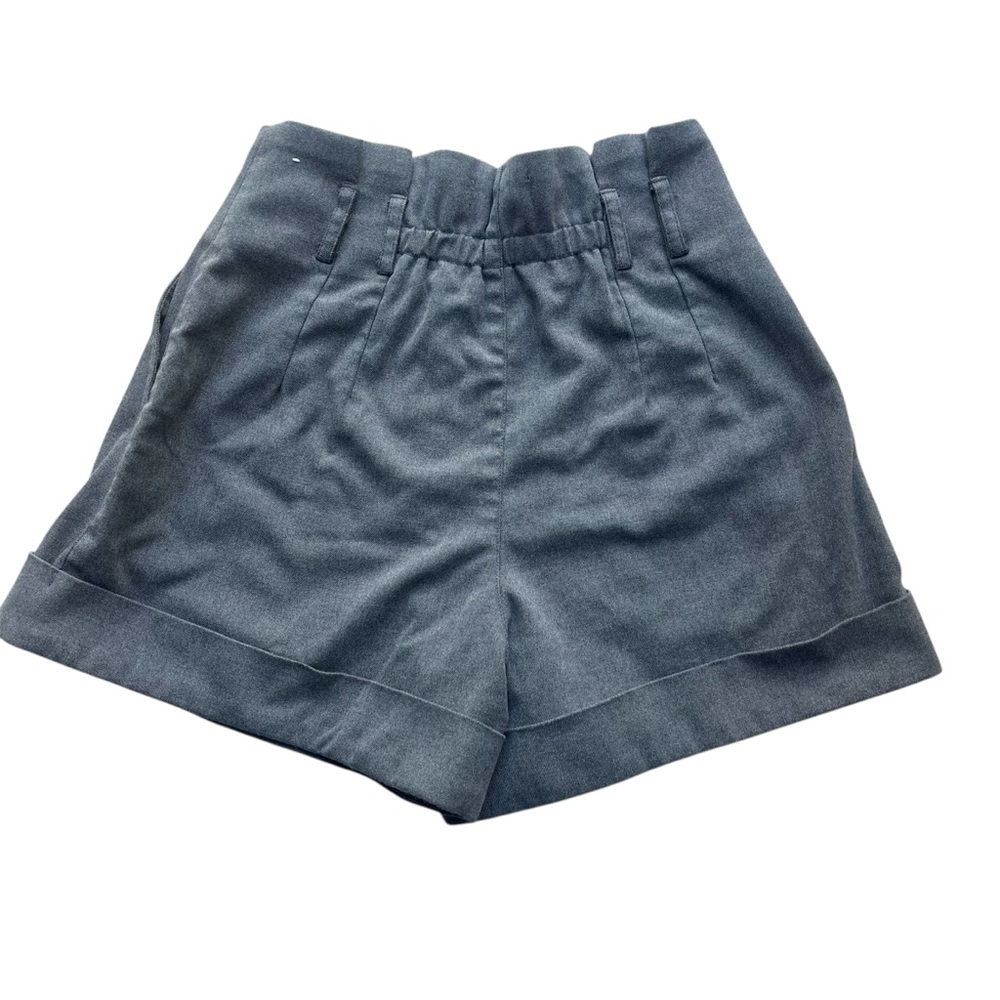 Abercrombie & Fitch Ultra High Rise Grey Trouser Pleated Cuffed Shorts Size S - Picture 3 of 9